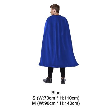 Adult Royal Blue Cape - Full Length Superhero & Knight Costume Accessory