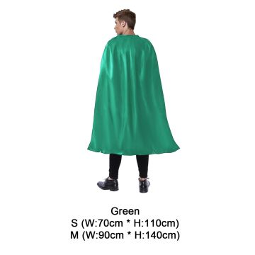 Cloak with Cape - Full Length Satin Superhero Vampire Costume Cape