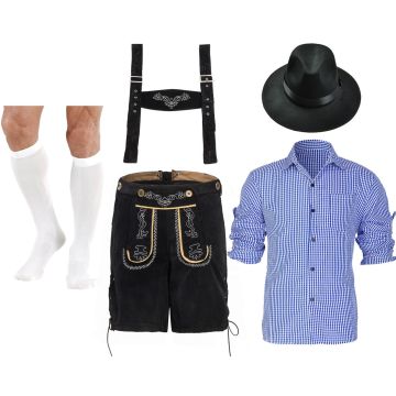 Mens Lederhosen Oktoberfest German Fancy Costume full set