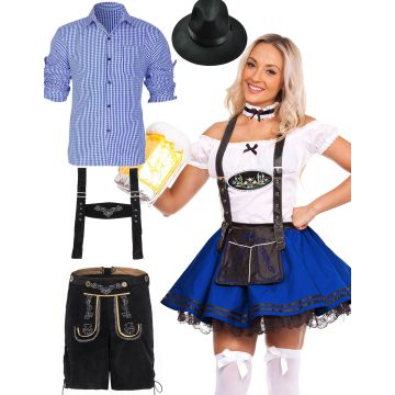Couple Blue Oktoberfest German Beer Costume  lh220blg204bluelh999