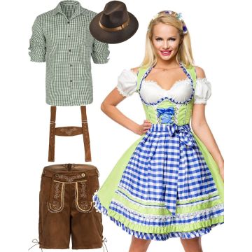 Couple Green Oktoberfest Beer Wench Lederhosen lh220glh324g