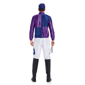 Adult Horse Racer Costume with Racing Silks Jacket, Trousers & Cap
