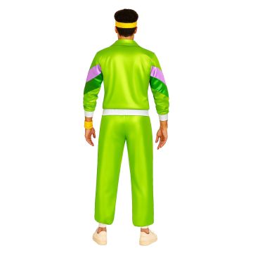 Adult 80s Shell Suit Tracksuit - Lime Green Retro Costume