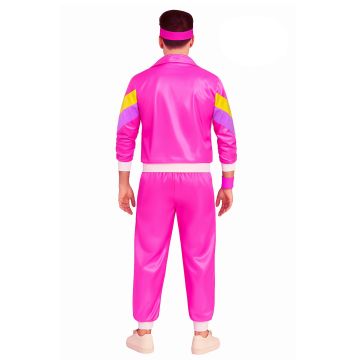 Adult Shell Tracksuit 80s Costume - Pink Purple Yellow Shellsuit