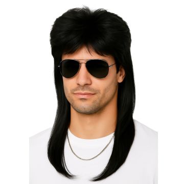 50s Black Rockstar Wig  lh251wig