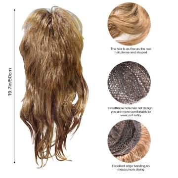 Adult Brown Mullet Wig - 80s Rock Star Costume Hair Accessory
