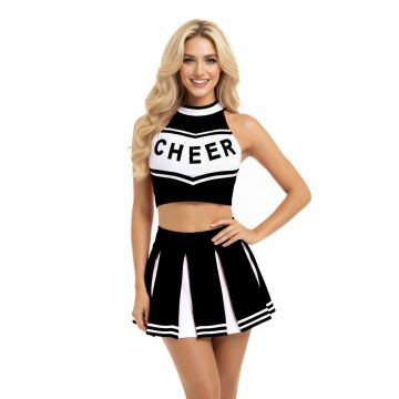 Black Cheerleader School Girl Uniform Costume lh350black