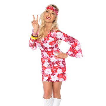 Ladies 1960s 70s Disco Retro Hippie Go Go Girl Costume