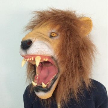 Angry Lion Head Scary Party Facial Mask Latex Animals Cosplay