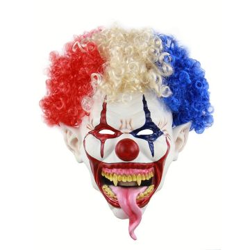 Halloween Scary Clown Mask with Hair
