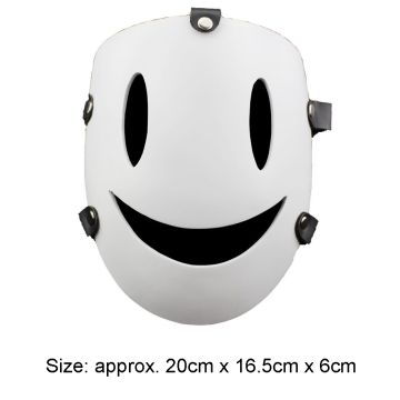 Adult White Smiling Face Mask - Anime Cosplay Full Face Mask