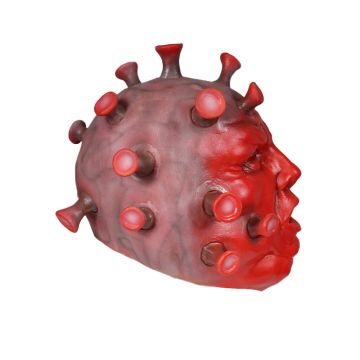 Adult COVID Virus Mask - Latex Horror Novelty Mask with Spike Proteins