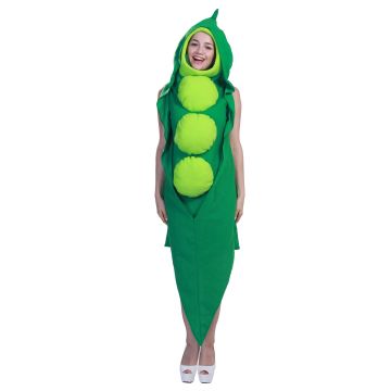 Kids Vegetable Costume - Pea Pod Tunic with Hood
