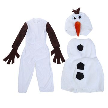 Kids Snowman Buddy Costume - Snowman Character Jumpsuit with Hood
