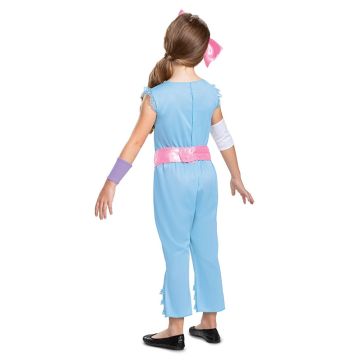 Girls Shepherdess Costume - Blue Jumpsuit with Cape and Bow Headband