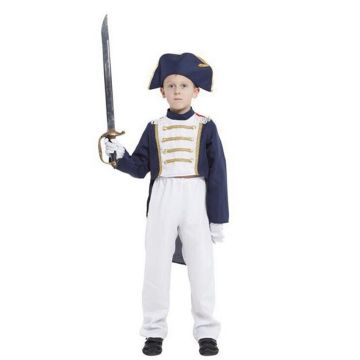 Kids Napoleon costume with bicorne hat and tailcoat jacket