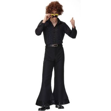 Mens 70s 60s Disco costume Saturday night Fever Retro lp1093