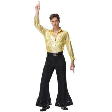 Mens 70s 60s Disco Dancer Hippy costume lp1095