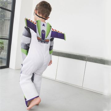 Kids Inflatable Space Ranger Costume - White & Purple Hero Suit