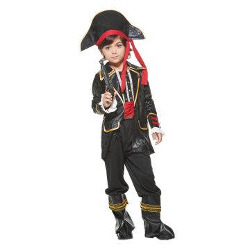 Kids Pirate Captain Costume with Hat, Coat & Cutlass