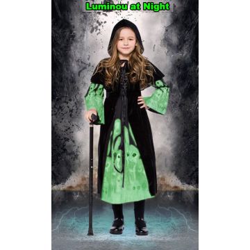 Girls Black Witch Luminous Costume