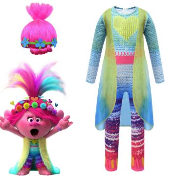 irls Poppy Trolls 2 Costume  lp1126