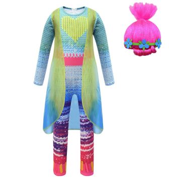 Girls Pink Hair Creature 2 Costume