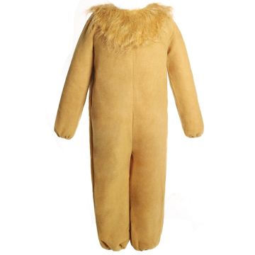 Kids Lion Costume - Plush Jumpsuit with Hood, Mane & Tail