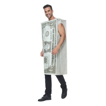 Adult Money Costume - One Dollar Bill Tabard Suit