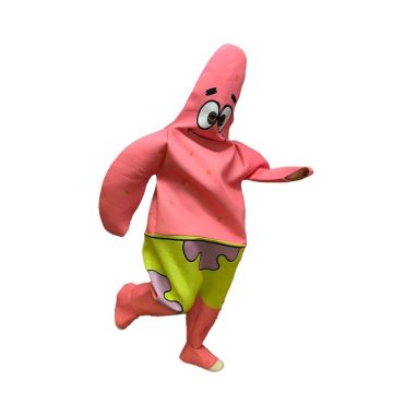 Adult Pink Starfish Mascot Costume - Full Body Padded Jumpsuit