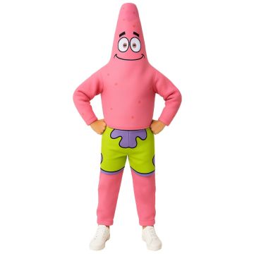 Kids pink starfish costume with hooded top and joggers front view