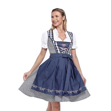 Ladies Oktoberfest Beer Maid Blue Costume lp1194blue
