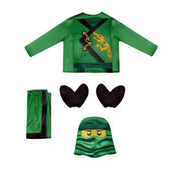Kids Block Ninja Costume - Green Warrior with Block Torso and Mask