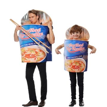 Instant Cup Noodles Cosplay Funny Costume Tunic Food Festival Bucks Hens