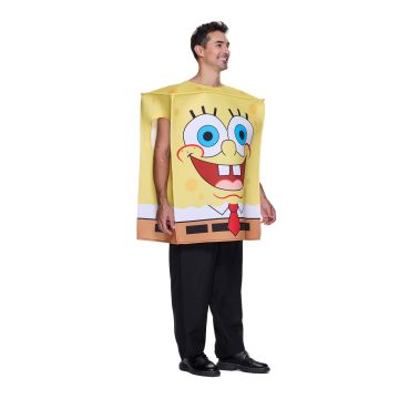 Adult Yellow Sea Sponge Costume - Square Cartoon Character Tunic