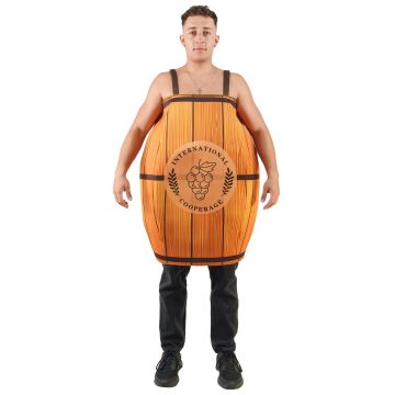 Adult Wine Barrel Costume Novelty Oktoberfest Outfit