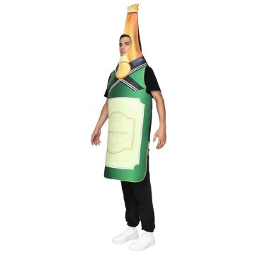 Adult Champagne Bottle Costume Tabard with Hood