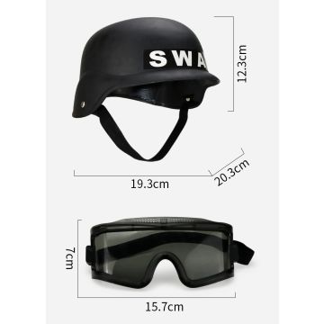 Kids Police SWAT Costume Set Role Play Outfit