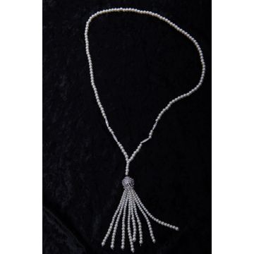 1920s Pearl Tassel Necklace - Flapper Gatsby Costume Jewellery