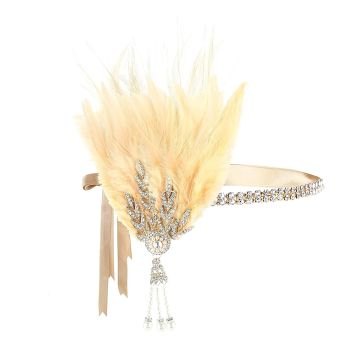 Adult 1920s Flapper Accessory Set - 6-Piece Gatsby Costume Kit with Feather Headband