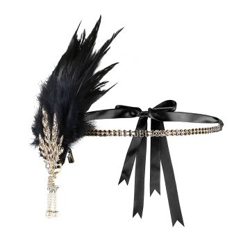 Adult 1920s Flapper Costume Accessory Set - 6pc Gatsby Charleston Kit