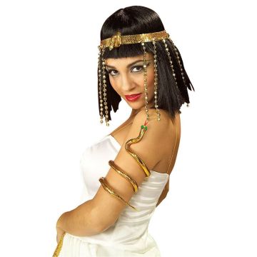 Gold Egyptian Cleopatra Headband Armband Set lx0218