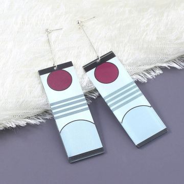 Hanafuda Earrings - Japanese Demon Hunter Anime Cosplay Accessory Pair