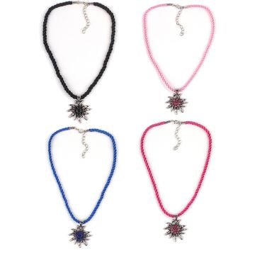 Edelweiss Flower Oktoberfest Necklace lx0237