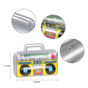 Inflatable Boombox Radio Prop - 80s Hip Hop Party Accessory