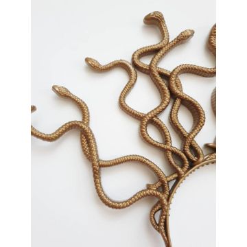 Adult Medusa Headpiece - Gold Snake Crown Gorgon Hair Accessory