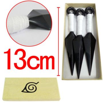 3pc White Kunai Naruto Kakashi Plastic Ninja Weapon lx0281-2