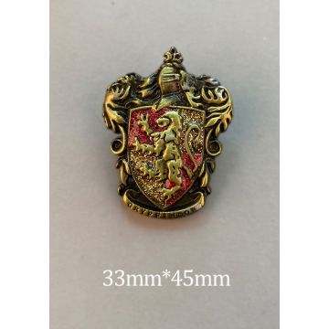 Wizard School House Crest Pin Badge - Metal Enamel Shield Brooch