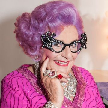 Dame Edna Glasses - Black Rhinestone Cat Eye Celebrity Frames