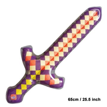 Kids Inflatable Pixel Sword - 100cm Blow Up Gaming Toy Weapon